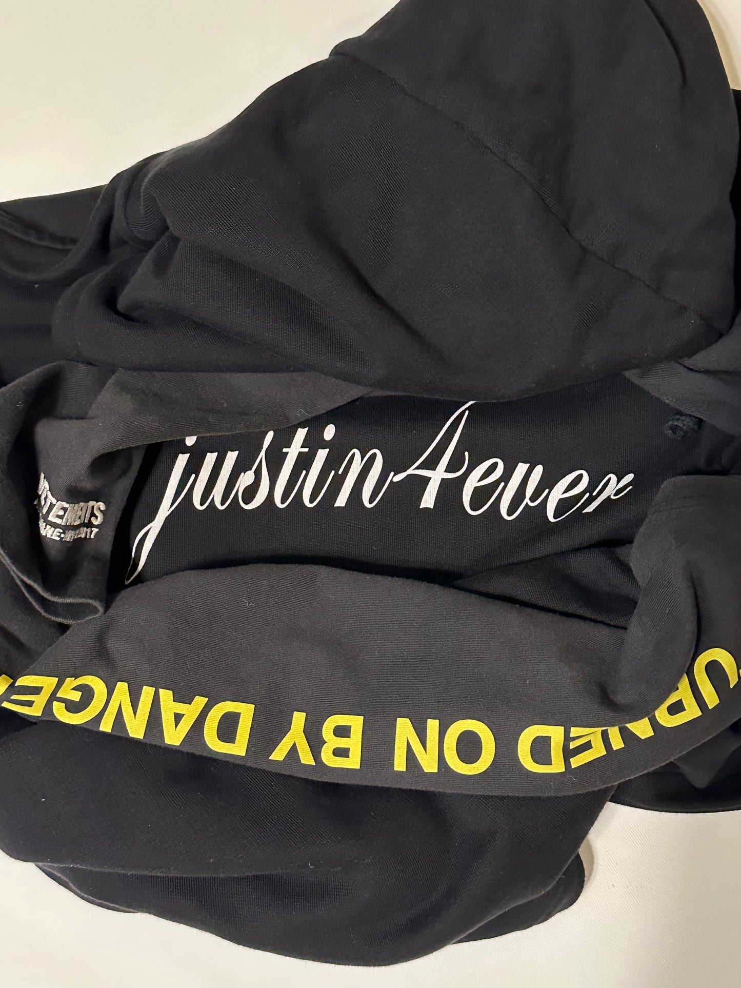 Vetements AW2017 Justin4ever Layered Hoodie