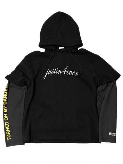 Vetements AW2017 Justin4ever Layered Hoodie