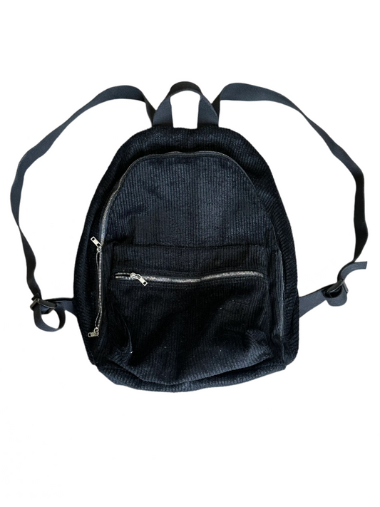 Rick Owens AW22 Drkshdw Black Corduroy Backpack