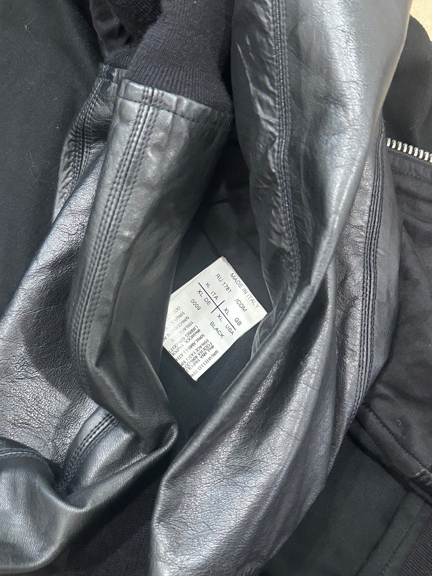 Rick Owens Leather Hybrid Jacket