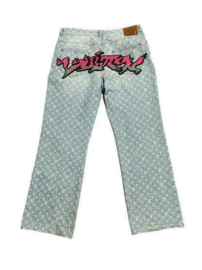 Louis Vuitton SS22 Graffiti Monogram Denim